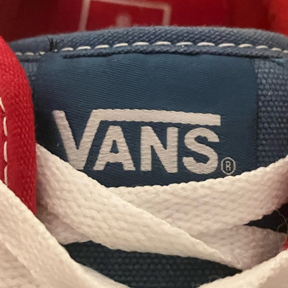 Vans Men's Atwood 2 Tone Red/Blue Low Top Skateboard Shoes Sneakers Size 8.5 - Picture 10 of 13